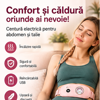 Centura abdominala cu incalzire si masaj